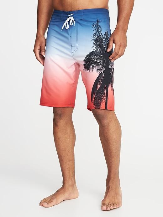 Old Navy Mens Built-in Flex Printed Board Shorts For Men - 10-inch Inseam Palm Tree Photo Reel - 10-inch Inseam Palm Tree Photo Reel Size 38w