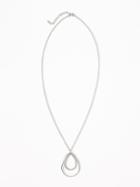 Old Navy Womens Teardrop Pendant Necklace For Women Silver Size One Size