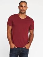 Old Navy Soft Washed V Neck Tee For Men - Gosh Garnet