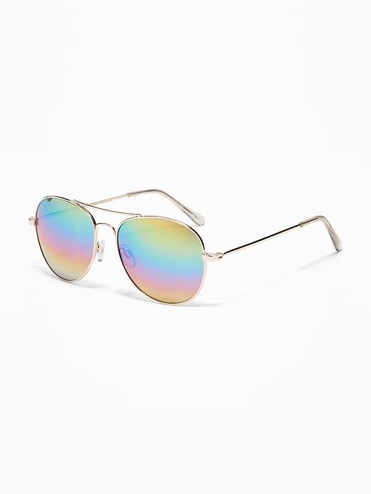 Old Navy Womens Classic Aviator Sunglasses For Women Rainbow Size One Size