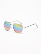 Old Navy Womens Classic Aviator Sunglasses For Women Rainbow Size One Size