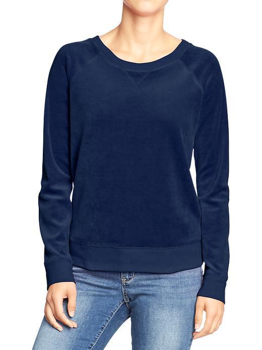 Old Navy Old Navy Womens Velour Sweatshirts - Arctic Depth