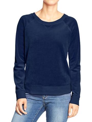 Old Navy Old Navy Womens Velour Sweatshirts - Arctic Depth