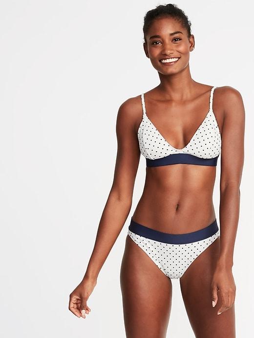 Old Navy Womens Bralette Swim Top For Women Black/white Dots Size Xs