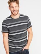 Old Navy Mens Soft-washed Striped Crew-neck Tee For Men Charcoal Stripe Size Xl