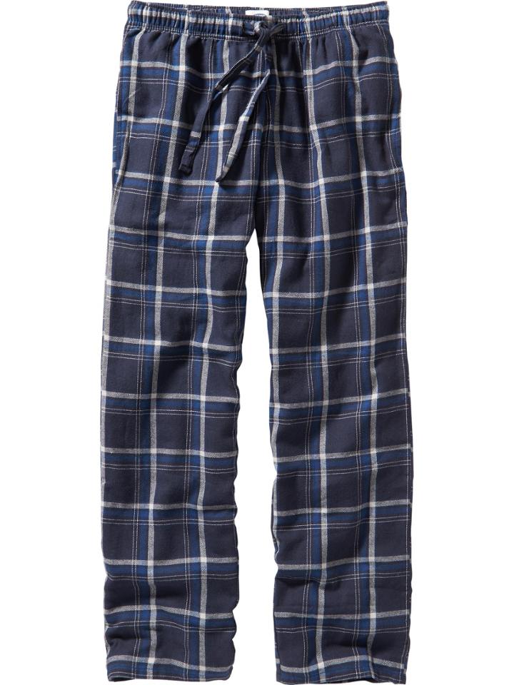 Old Navy Mens Plaid Flannel Pj Pants Size Xxl Big - Navy Plaid