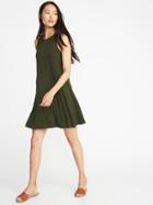 Old Navy Womens Jersey-knit Sleeveless Swing Dress For Women Royal Pine Size Xxl