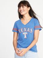 Old Navy Womens Mlb Team V-neck Tee For Women Texas Rangers Size Xxl