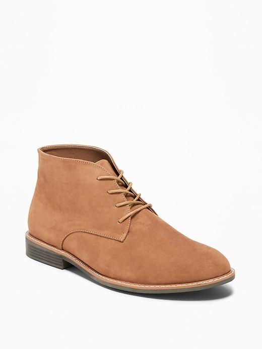 Old Navy Mens Sueded Lace-up Chukkas For Men Tan Size 10