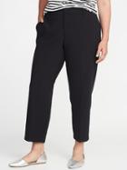 Old Navy Womens Mid-rise Secret-slim Plus-size Harper Pants Black Size 16
