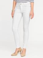 Old Navy Womens Mid-rise Rockstar Super Skinny Jeans For Women Bright White Size 10