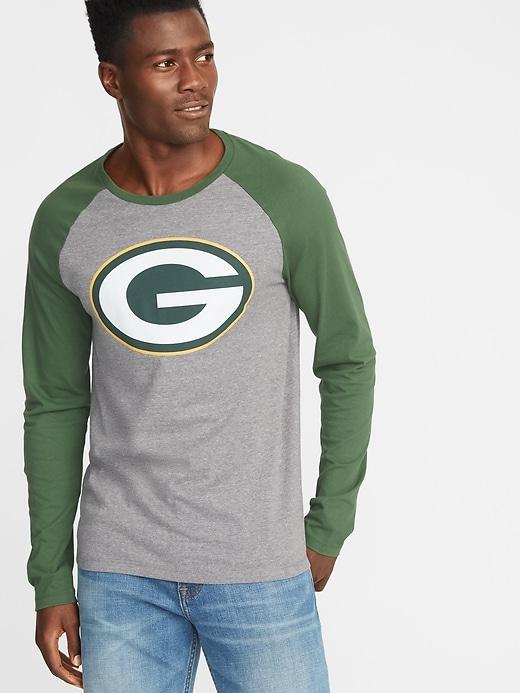 Old Navy Mens Nfl Graphic Raglan Tee For Men Packers Size Xxl
