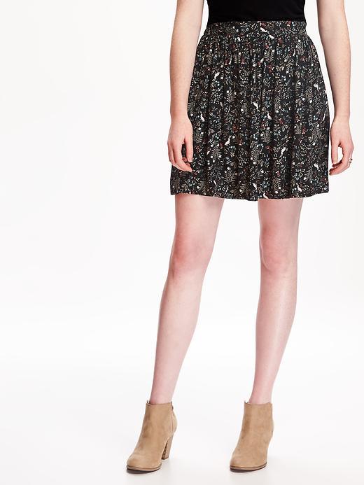 Old Navy Soft Drapey Skirt For Women - Black