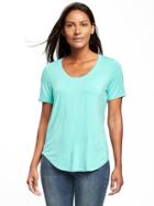 Old Navy Luxe Curved Hem Tee For Women - Reef History Of Time
