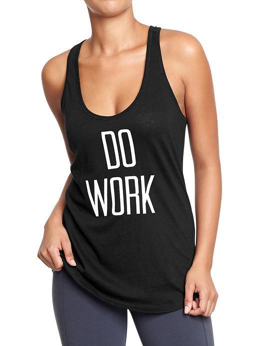 Womens Active Godry Graphic Tanks Size L Tall - Black/white G