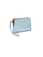 Old Navy Faux Leather Wristlet For Women - Metallic Blue