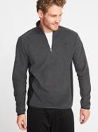 Old Navy Mens Go-warm Performance Fleece 1/4-zip Pullover For Men Dark Heathered Gray Size Xs