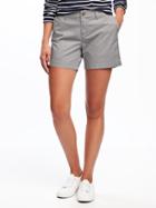 Old Navy Everyday Khaki Mid Rise Shorts For Women 5 - Cinder Smoke