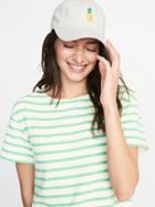 Old Navy Womens Graphic Baseball Cap For Women Natural Pineapple Size One Size