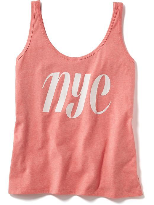 Old Navy City Graphic Tank For Women - Lava Guava