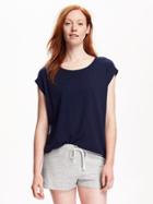 Old Navy Relaxed Dolman Crew Tee For Women - Lost At Sea Navy