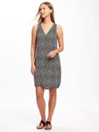 Old Navy Sleeveless Cutout Back Shift Dress For Women - White