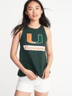Old Navy Womens College-team Graphic High-neck Tank For Women University Of Miami Size L