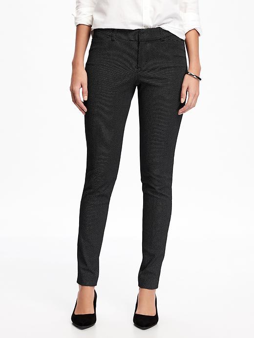 Old Navy Pixie Long Mid Rise Pants For Women - On Black Dot