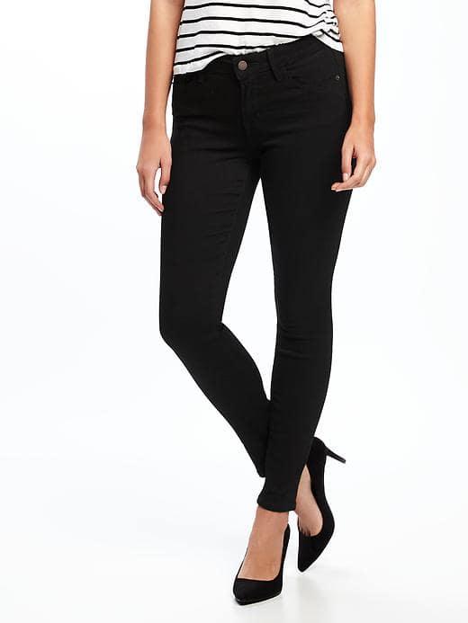 Old Navy Mid Rise Rockstar Skinny Jeans For Women - Black Jack