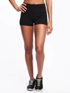 Old Navy Go Dry High Rise Compression Shorts For Women - Black