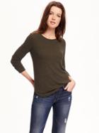 Old Navy Relaxed Brushed Jersey Tee For Women - Salamander