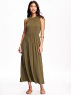 Old Navy Jersey Knit Maxi Dress For Women - Pasture Present