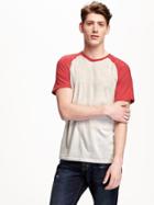 Old Navy Raglan Sleeve Baseball Tee For Men - Reddy Set Go