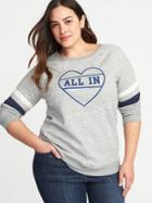 Old Navy Womens Relaxed Plus-size Graphic French-terry Sweatshirt All In Size 2x