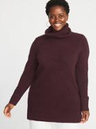 Old Navy Womens Plus-size Turtleneck Tunic Sweater Wine Purple Size 1x