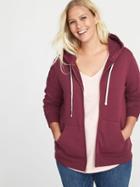 Old Navy Womens Relaxed Plus-size Zip Hoodie Burgundy Combo Size 1x