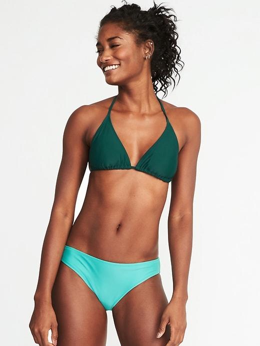 Old Navy Womens Triangle String-bikini Top For Women Spruce Mountain Size S