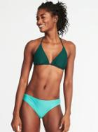 Old Navy Womens Triangle String-bikini Top For Women Spruce Mountain Size S