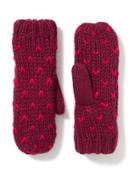 Old Navy Sweater Knit Mittens For Women - Tan Combo
