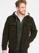 Old Navy Mens Sherpa Shirt Jacket For Men Ancient Forest Size Xxxl
