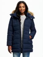 Old Navy Frost Free Hooded Jacket For Women - In The Navy