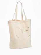 Old Navy Womens Chi Chicago Canvas Tote For Women Heart Size One Size