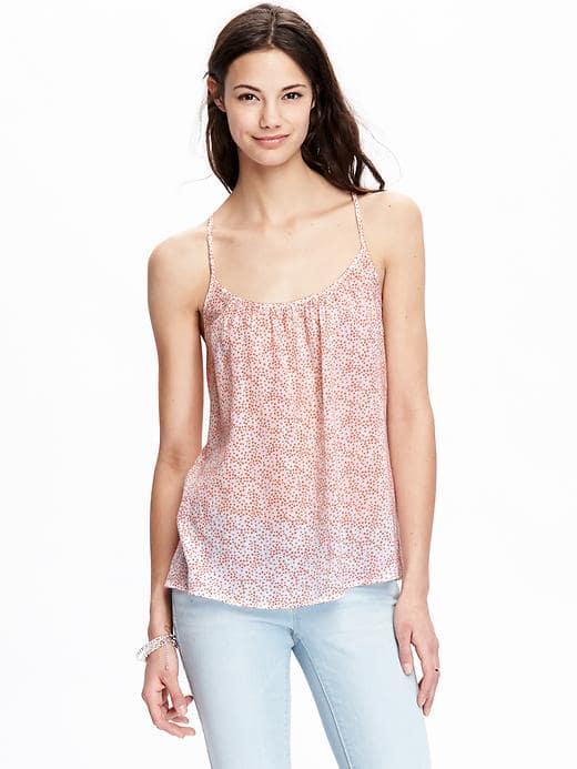 Old Navy Womens Star Print Crinkle Gauze Camis - Red Star