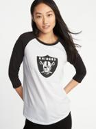 Old Navy Womens Nfl Team Raglan Tee For Women Raiders Size Xs