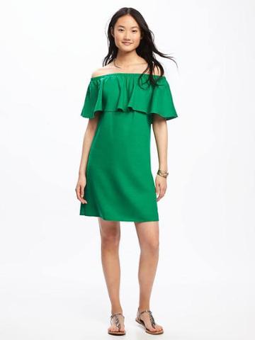 Old Navy Off The Shoulder Shift Dress For Women - Your Neighbors Lawn