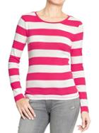 Old Navy Womens Perfect Tees - Pink Stripe