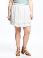 Old Navy Womens Embroidered-hem Plus-size Gauze Skirt Catch My Drift Size 4x