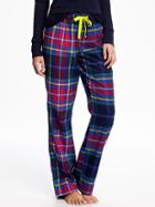 Old Navy Flannel Drawstring Sleep Pants For Women - Blue Plaid