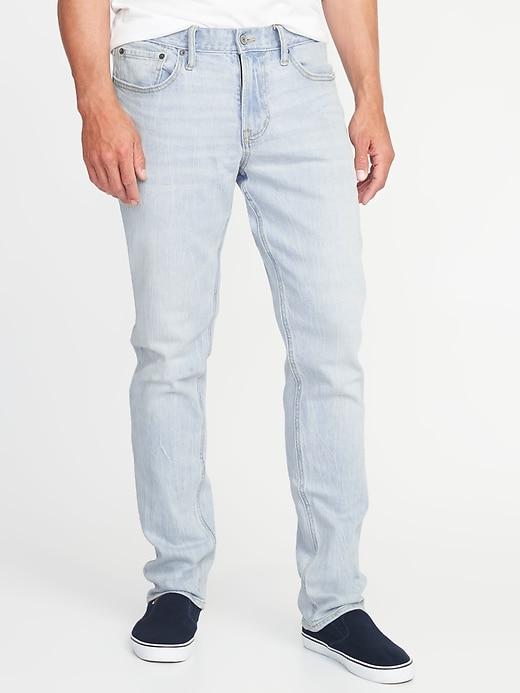 Old Navy Mens Athletic Built-in Flex Light-wash Jeans For Men Light Authentic Size 33w