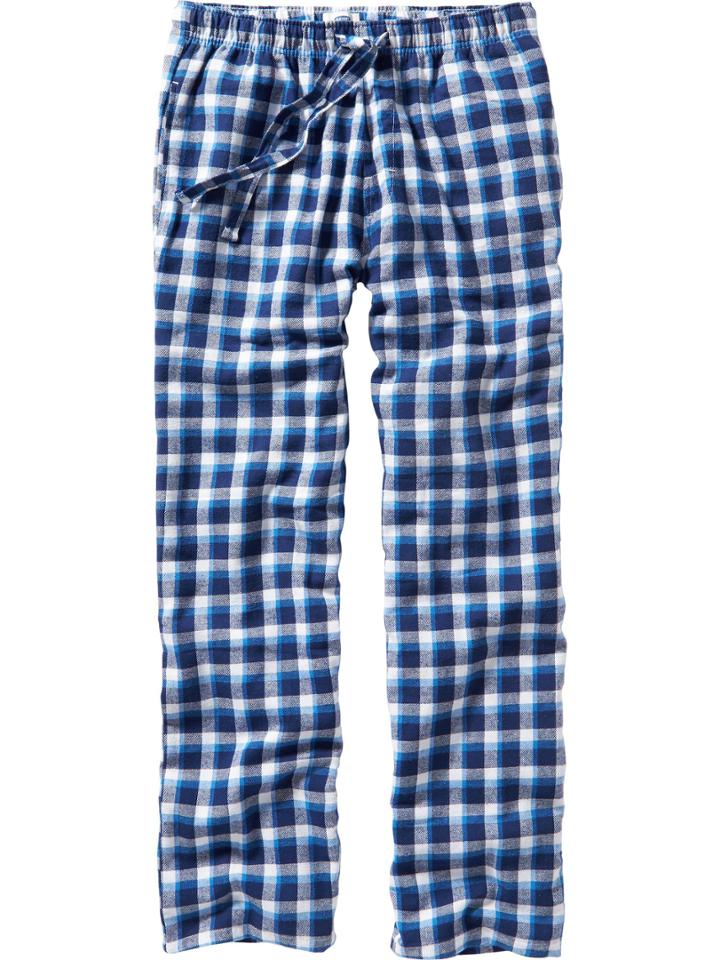 Old Navy Mens Plaid Flannel Pj Pants Size Xxl Big - Blue White Check
